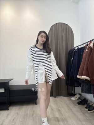 S__124370983 F501051 拼接條紋上衣