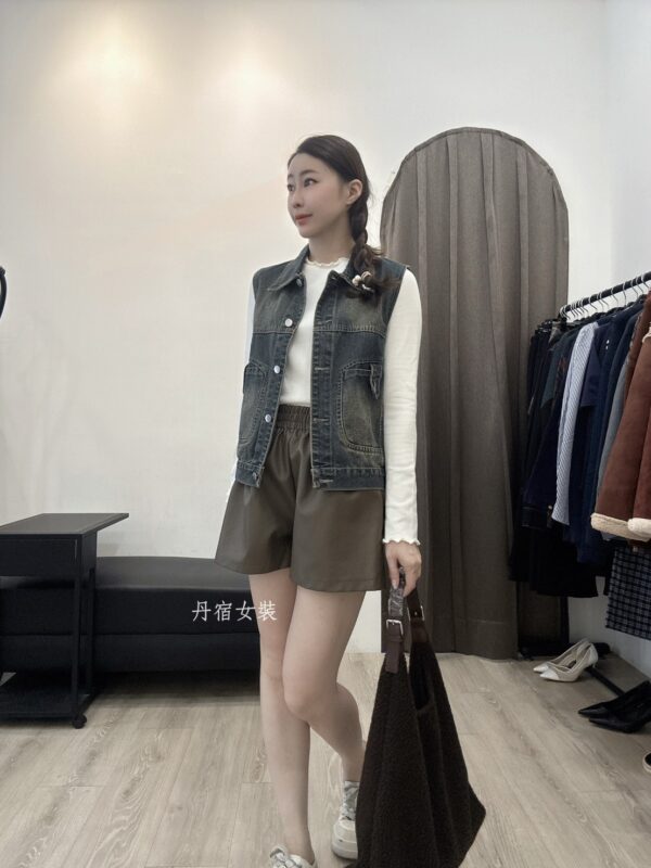 S564007 煙灰牛仔背心