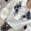 S521125 花朵刺繡燈籠袖襯衣