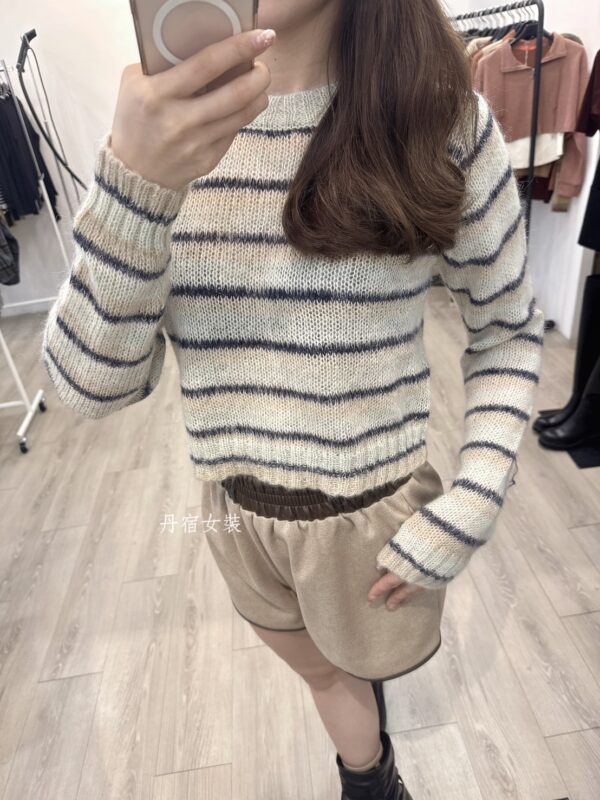 F581069 條紋針織上衣