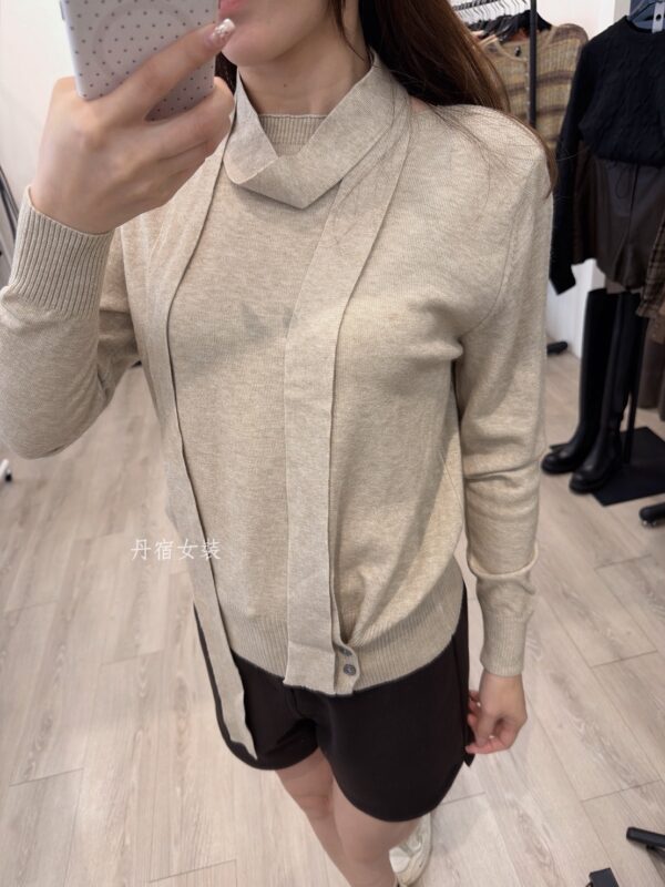 F581138 針織上衣+本布帶