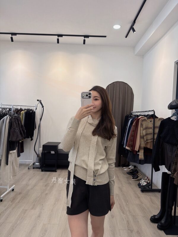 F581138 針織上衣+本布帶