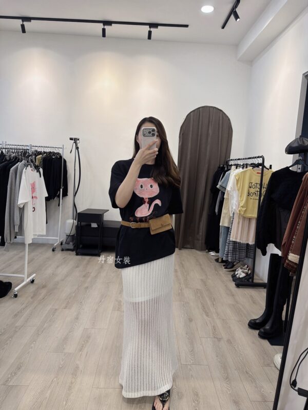 S651031 粉紅貓上衣