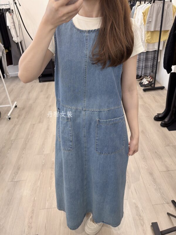 R13口袋牛仔連衣裙