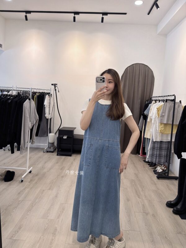 R13口袋牛仔連衣裙