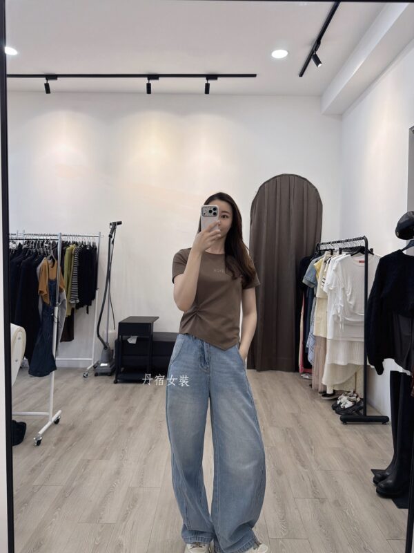 S651071 側抓皺不規則上衣