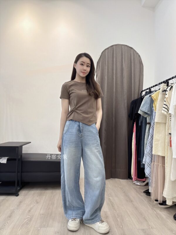 S651071 側抓皺不規則上衣