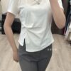 S611255 側扭結開衩上衣