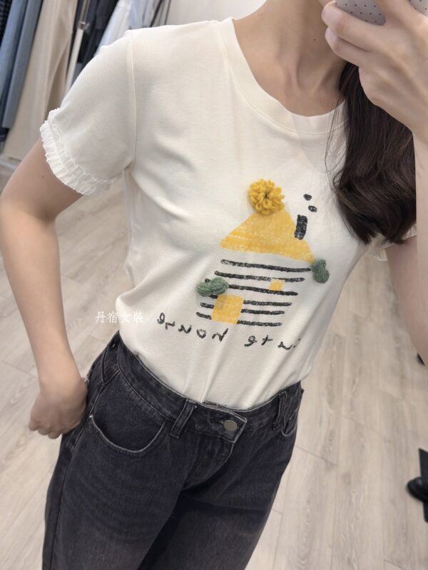 F691044 花邊袖上衣